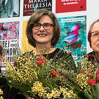 Die 3 Gewinnerinnen im Gruppenfoto bei der Verleihung vom Preis der Leipziger Buchmesse 2017